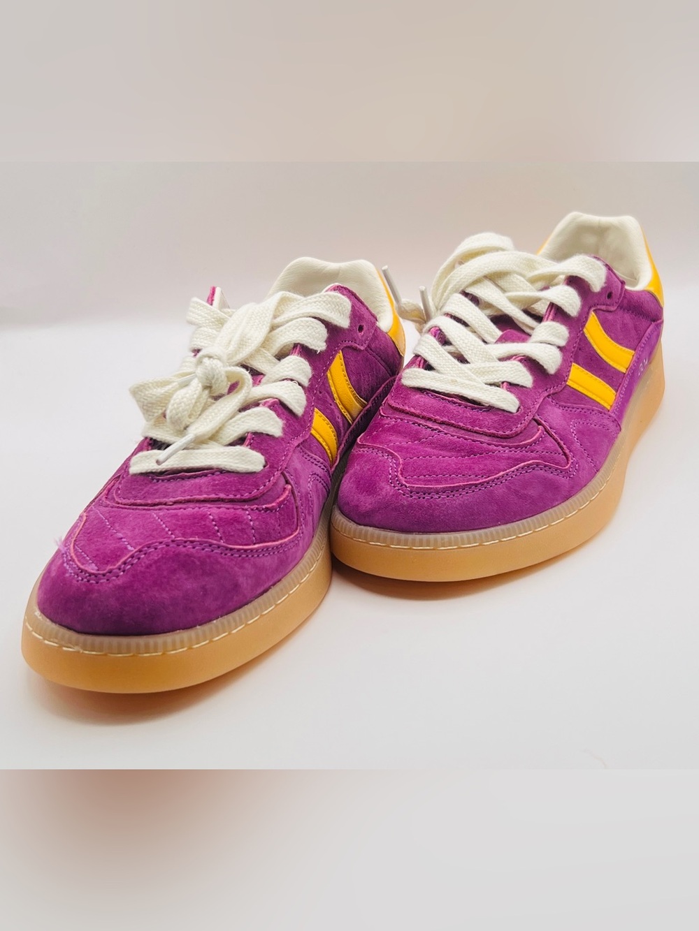 NWOT Coolway Goal Purple Lakers Suede Sneakers Mens 7.5 Womens 9 Retro